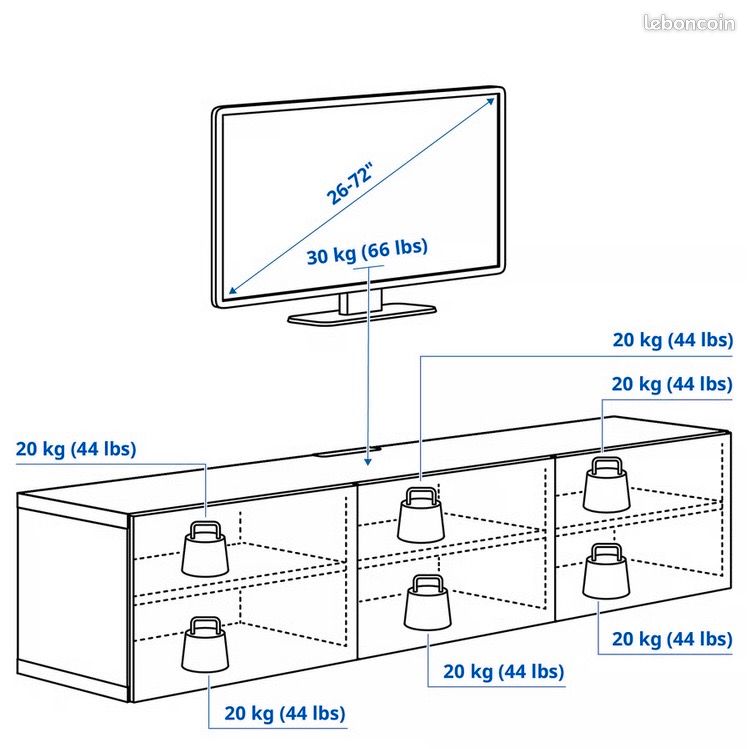 Banc tv Besta IKEA excellent état (image 3)
