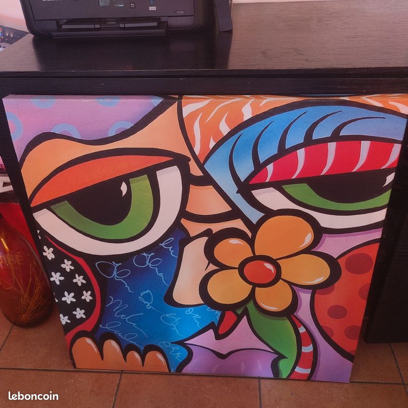 Tableau coloré très contemporain (image 1)