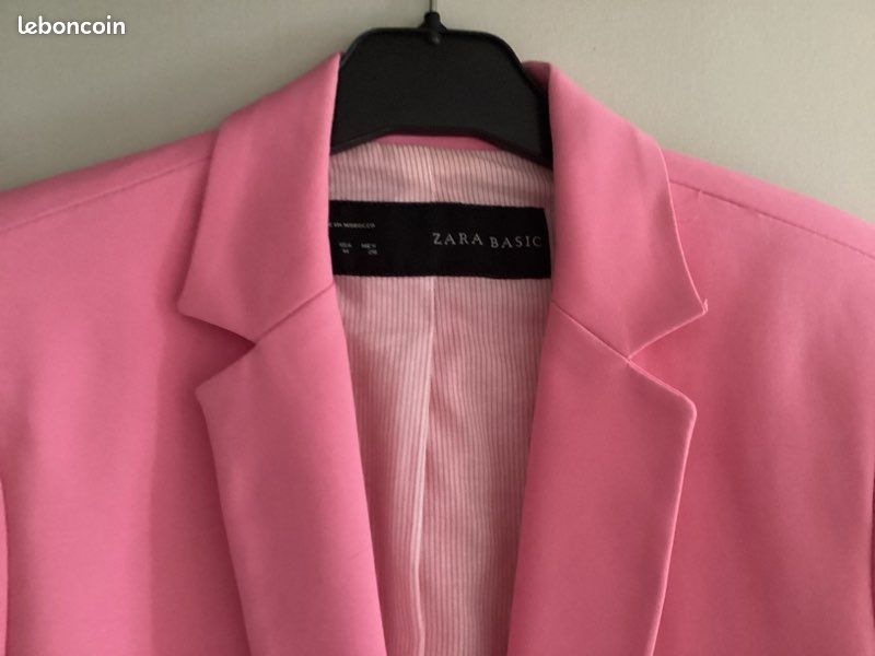 Veste Blazer ZARA Basic Taille M Rouge - Occasion Très Bon état - Tissu Viscose, Style 3 En 1