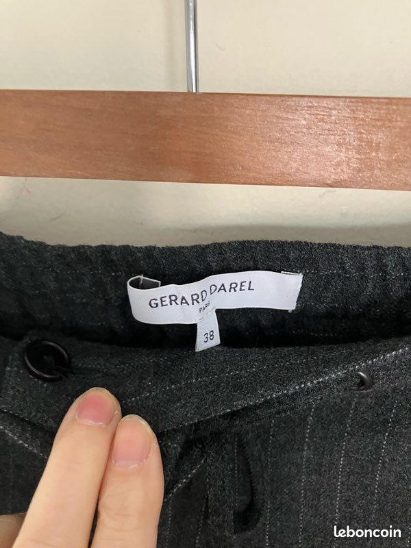 Pantalon Noir Neuf Taille 38 Gérard Darel - En Coton, étiquette à 165€, Jamais Porté