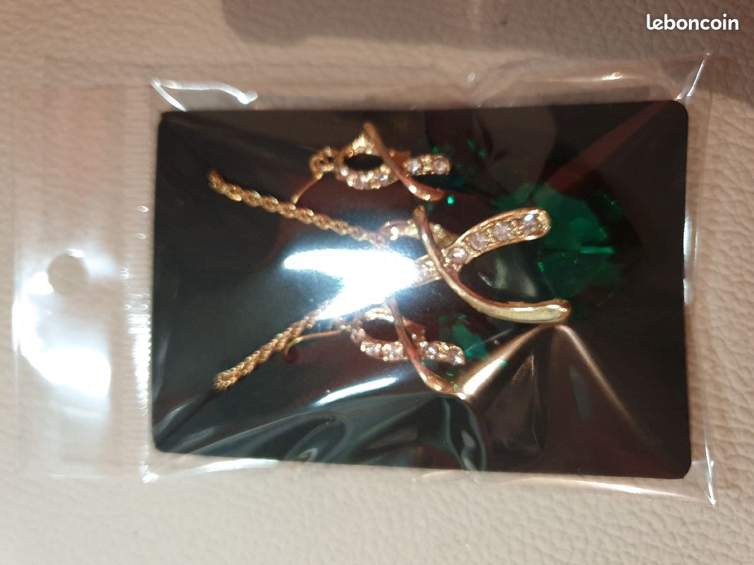 Parure "Gros coeur" vert (image 6)