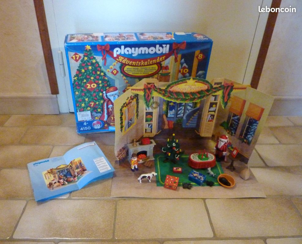 Playmobil 4150 – Calendrier de l’Avent pour 8E , boite et décor un peu abimé (image 1)