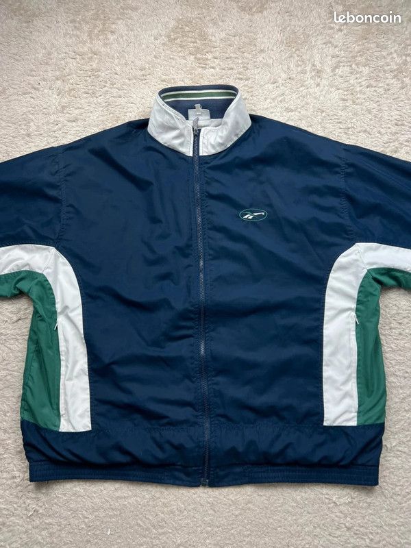 Ensemble Survêtement sport Reebok vintage y2k blanc marine 90's