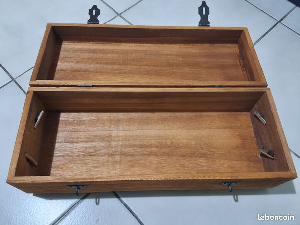Ancienne Boîte De Munitions En Bois Vintage - Déco Western Chasse 12ga