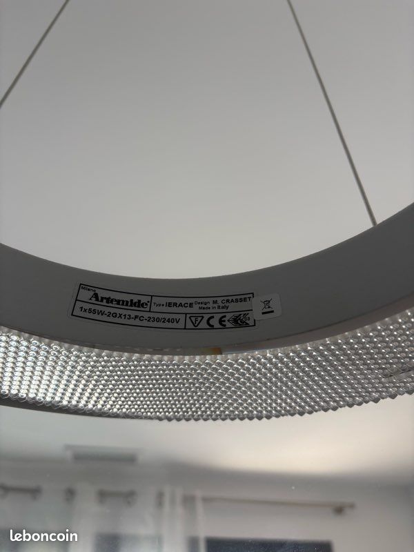 Matali Crasset – Lampe » ierace » en verre et aluminium Artemide (image 4)