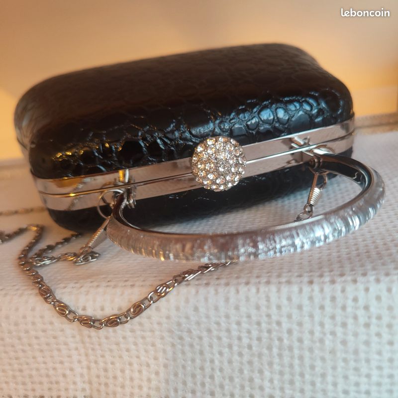 Petit Sac De Soirée Noir Accessorize - Taille Small - En Coton Avec Doublure Tissu - Occasion