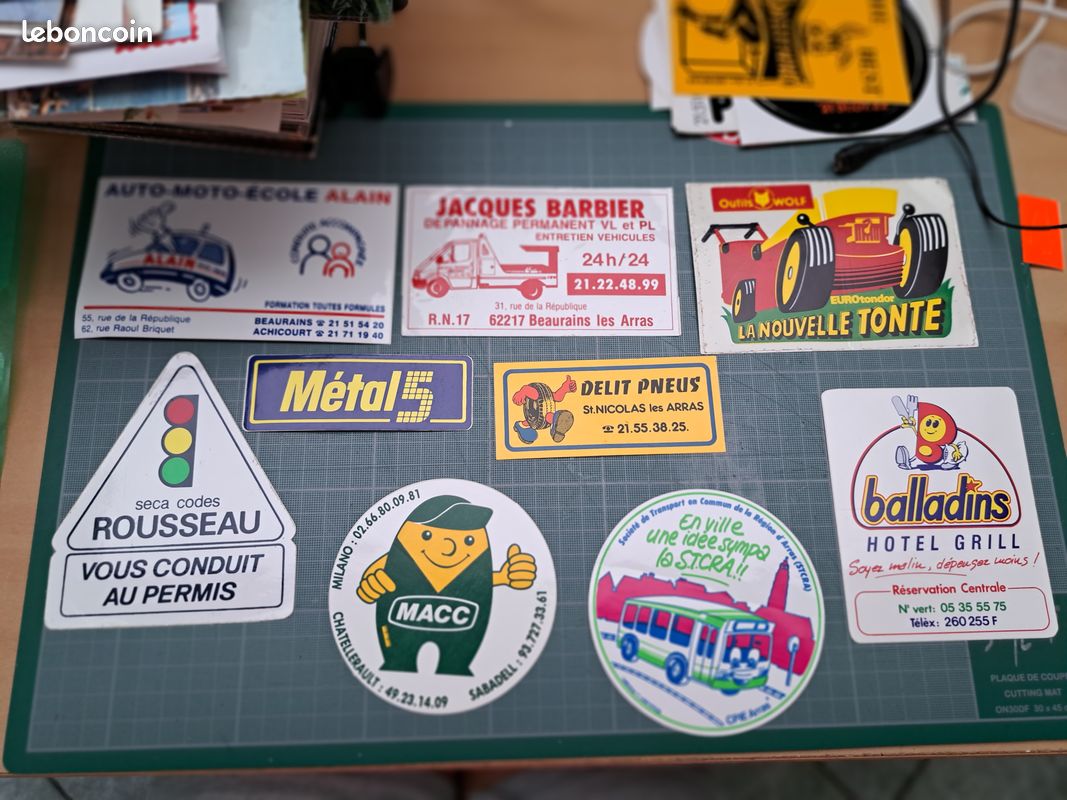 Lot de 9 anciens autocollants - troll69 (image 1)