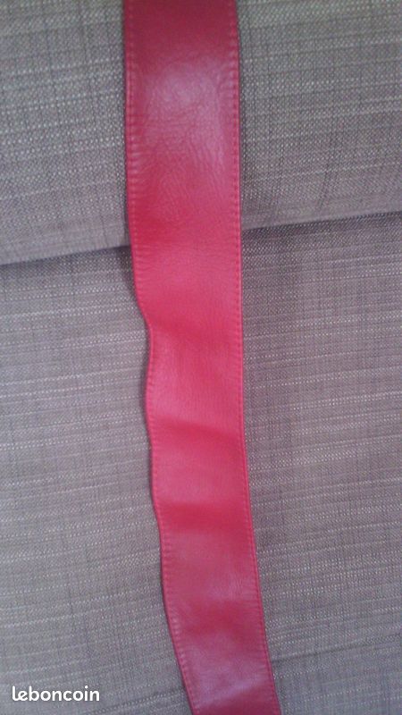 Ceinture cuire rouge (image 1)