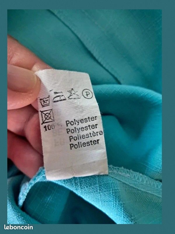 👗 Jupe Droite Midi Turquoise avec Ceinture - Taille 46 (Étiquette 50) (image 7)