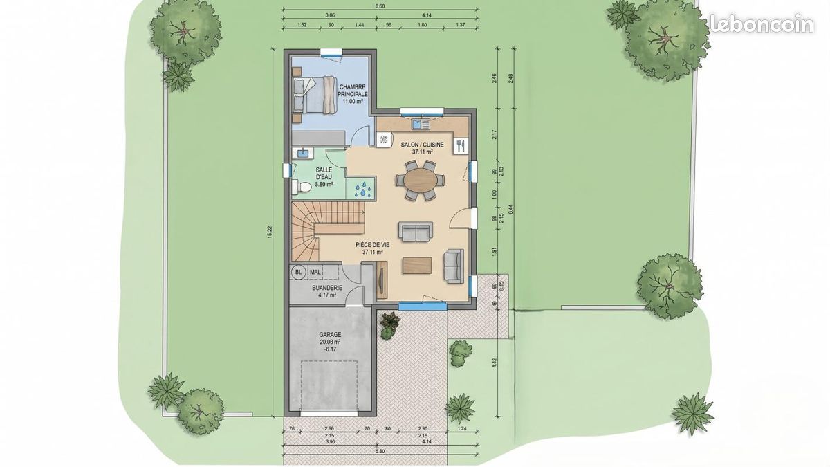 Maison 97 m² · à Saint-Aubin-du-Cormier · 97 m² · 246 512 €