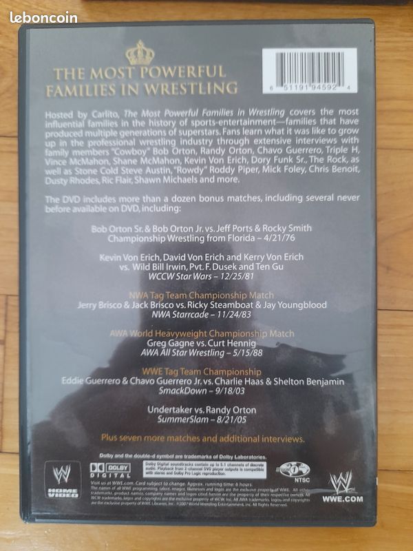 Lot de dvds américains region 1 wwe wwf catch wrestling Stone cold rey mysterio (image 7)