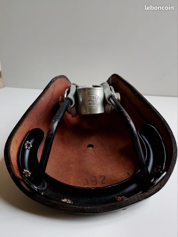 Selle Ideale TB 39 Cuir Vélo Vintage, Fabrication Française Années 1970, Course/route