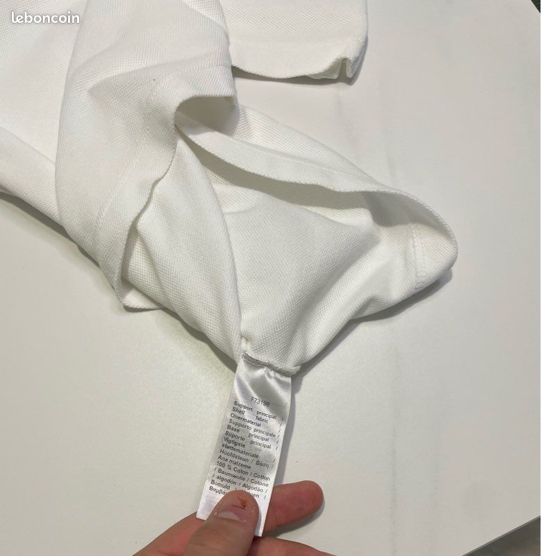 Polo Lacoste Slim Fit Blanc Taille L (image 8)