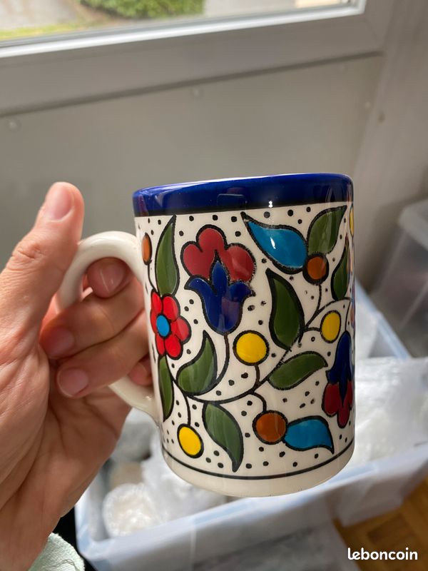 Tasse/ mug grabde taille moyenne 8cm fait et peint à la main à Hebron en Palestine (image 5)