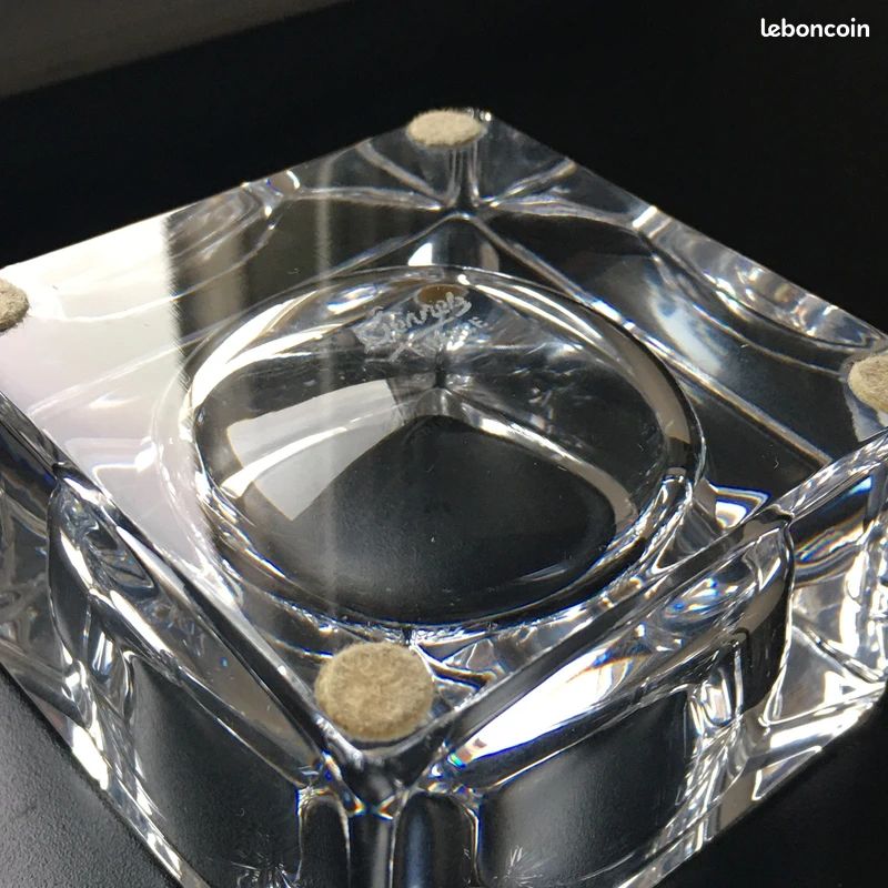 Cendrier Vintage 70s Sèvres Cristal 9x9 cm (image 9)