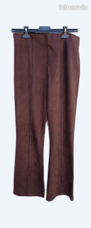 Cache Cache Pantalon Droit Large Jeans Droit Poches Denim Gris