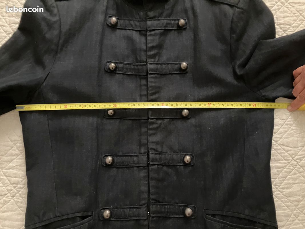 Veste bleu marine col officier H et M (image 5)