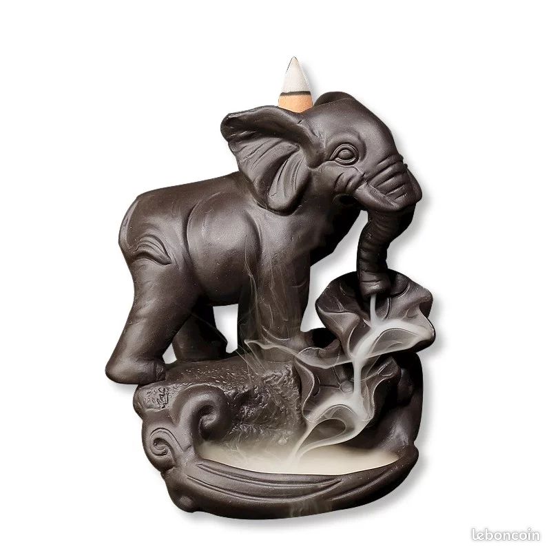 Brûleur D’encens En Forme D’éléphant Avec 10 Cônes D’encens (image 9)