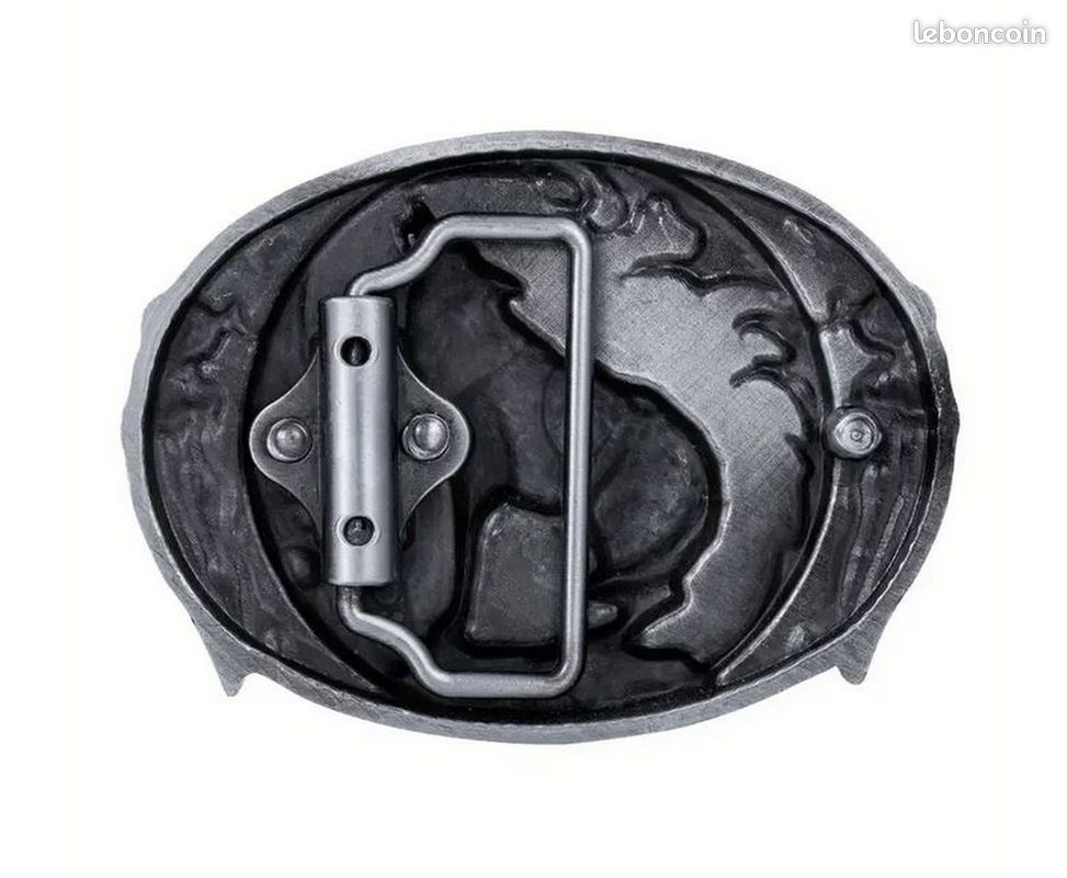 Boucle De Ceinture Animal, Tête De Loup Hurlant, Modèle Lloyed &nda