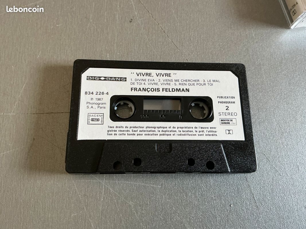💿 Cassette audio François Feldman – Vivre Vivre 🎧 (image 5)