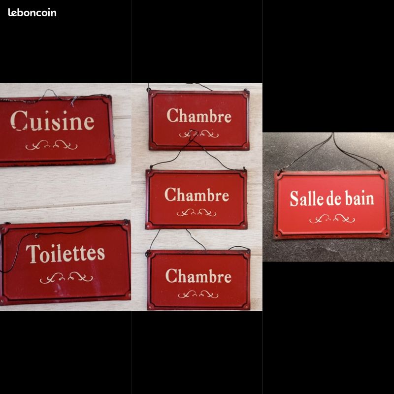 Plaque De Porte Toilettes Vintage En Céramique – Style Rétro, EMS