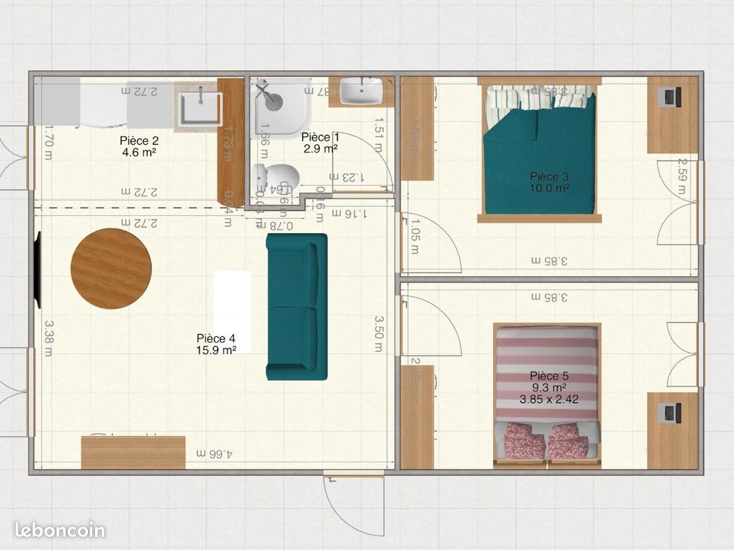 Appartement 3 pièces 42 m² · à Courbevoie · 42 m² · 1 600 €