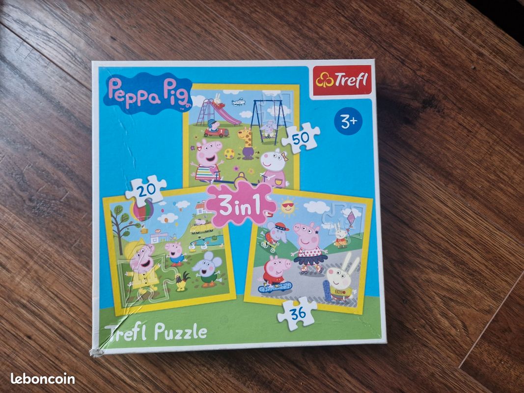 Trefl – 3 in 1 Puzzle: Peppa Pig, The Power of Friendship - 3 x 50 Pieces, Set of Three Puzzles for Children from 4 Years Old