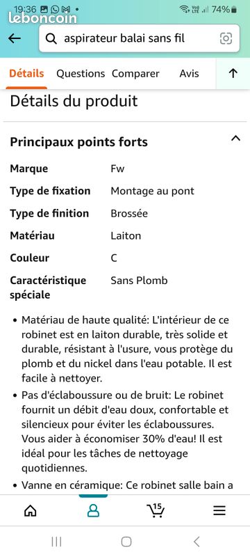Robinet lavabo salle de bain (image 6)