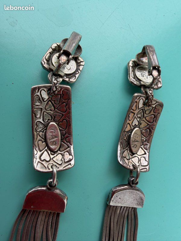 Boucles oreilles clip argent Gas (image 5)