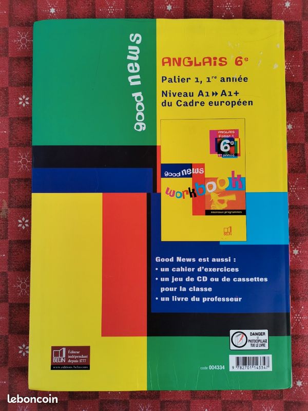 Vends livre Good News 6ème BELIN (image 3)