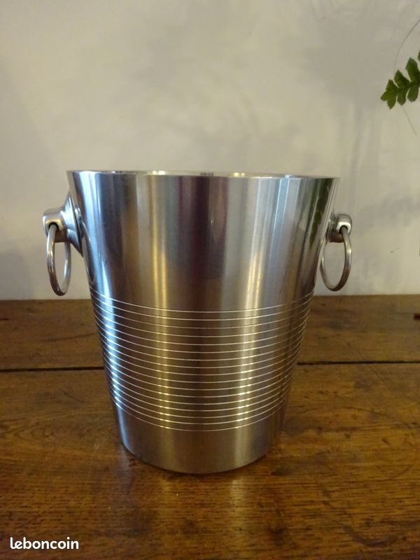 SEAU À CHAMPAGNE à glace LETANG REMY inox France…TBE EUR 27,00 - FR