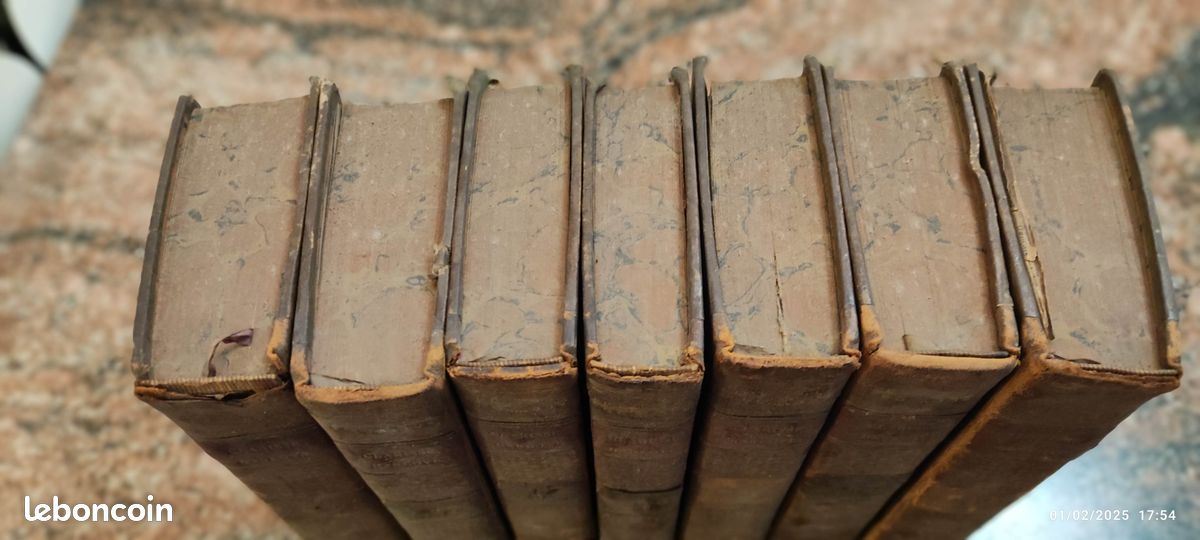 Lettres angloises, ou Histoire de Miss Clarisse Harlove. Nouvelle édition, augmentée de l'Eloge de Richardson, des lettres posthules & du testament de Clarisse.(Complet, 14 volumes reliés 7 tomes). (image 2)