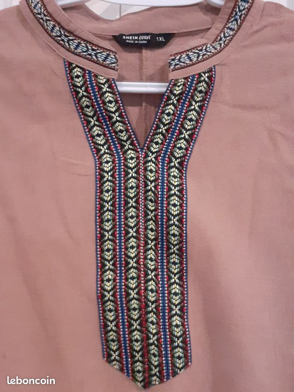 Tunique marron en coton (image 2)