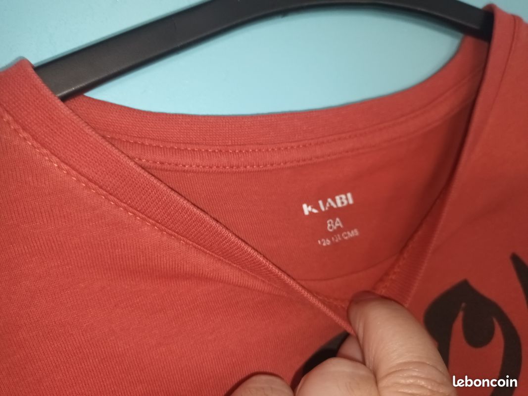 Tee-shirt m lg rouge en 8 ans (mam33133) (image 3)