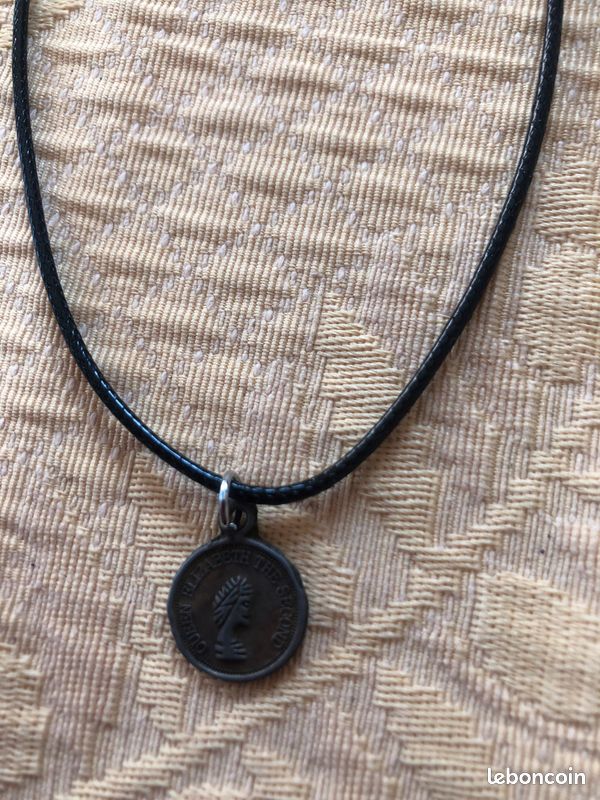 Collier médaille ancienne anglaise (image 4)