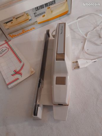COUTEAU ÉLECTRIQUE MOULINEX VINTAGE ORANGE - MODÈLE 294 - AVEC BOÎTE ET NOTICE