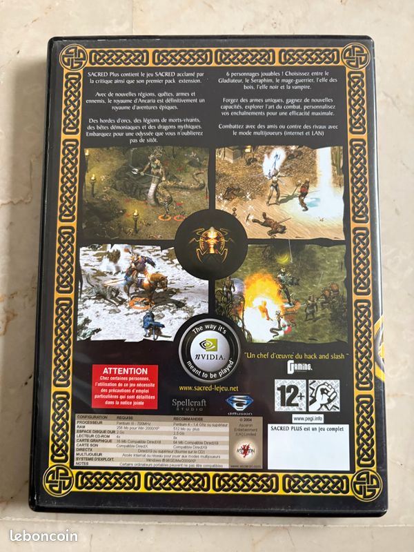 Jeu PC Sacred (CD-ROM) - Hack And Slash - Édition Complète Avec Manuel & Carte - Très Bon État