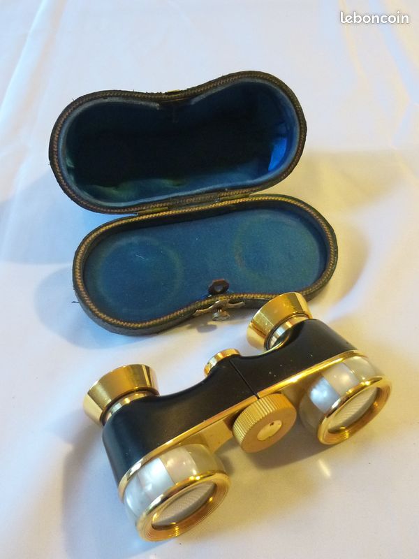 Jumelles De Théâtre BB Avec étui Cuir – Grossissement 4x – Très Bon état
