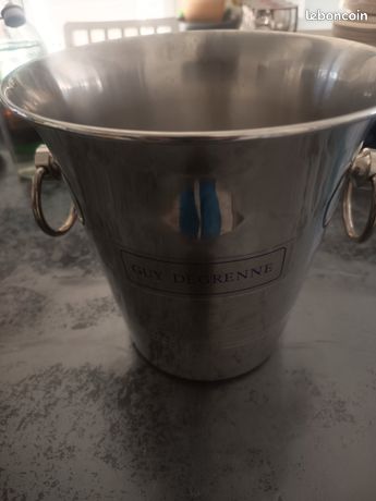 Seau à Champagne Guy Degrenne En Inox - Avec Poignée, Made In France, Bon état
