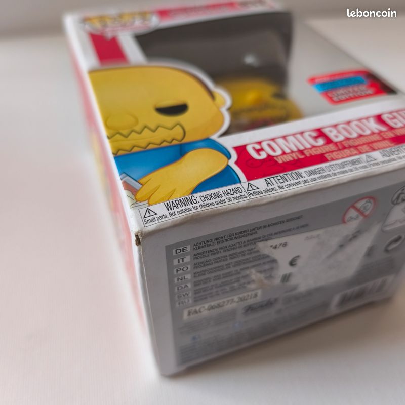 Funko Pop The Simpsons - Comic Book Guy #832 - NYCC 2020 Édition Limitée - Neuf