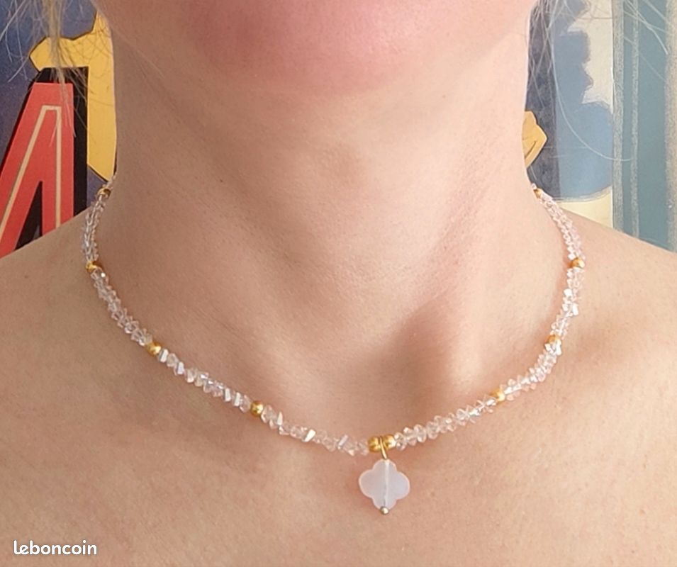 Ras De Cou Trefle Collier Ras De Cou AGATHA Beloved En Plaqué Or