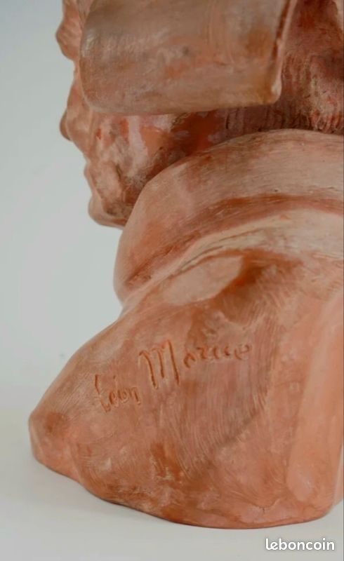 Buste vieille bretonne terre cuite de Léon MORICE (image 3)