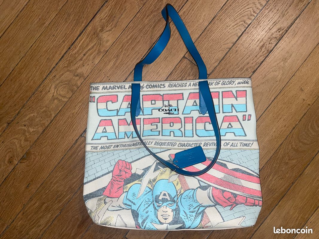 Tote Bag Coach Marvel Captain America Accessoires Bagagerie