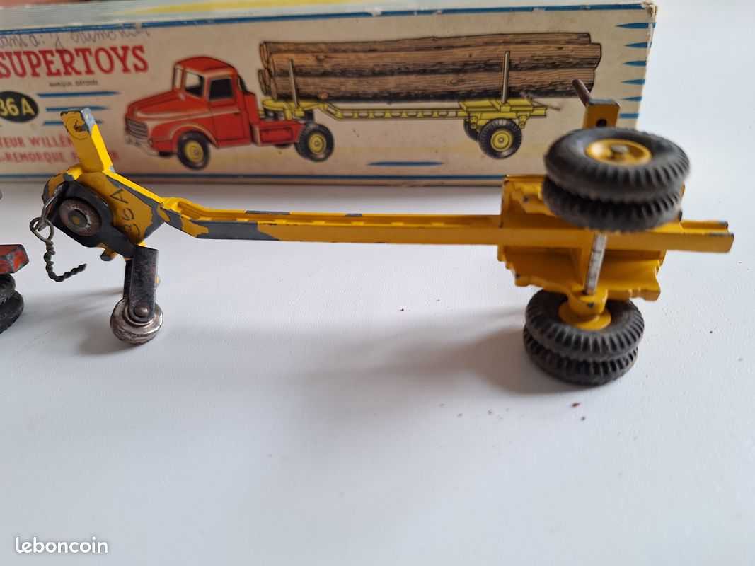 Dinky Toys France Willeme Fardier 36A 897 Orange/jaune Avec Boîte D'origine Vintage