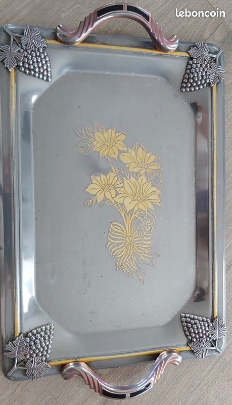 Service à thé en argent avec sucrière et plateau ☕ (image 3)