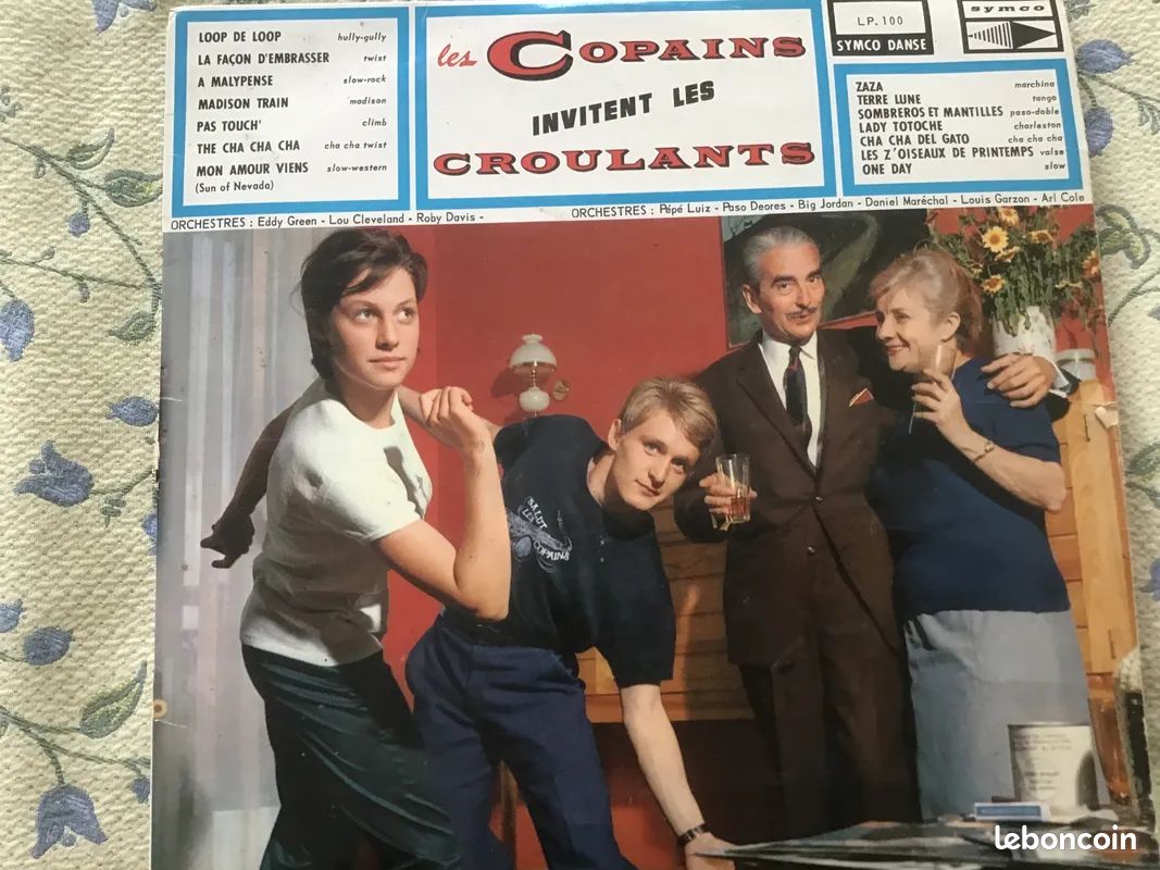 Disque vinyle vintage les copains invitent les croulants (image 1)