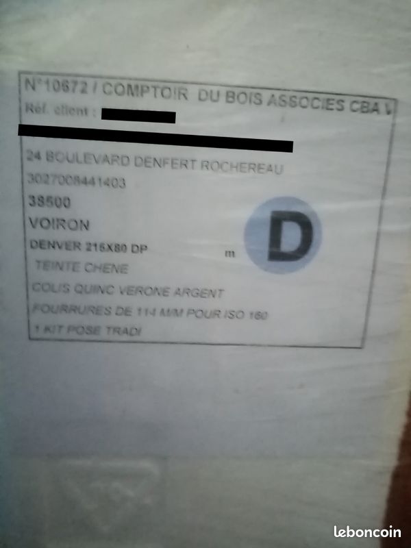 2 portes d'entrée chêne avec cadre (vente unité ou lot) (image 5)