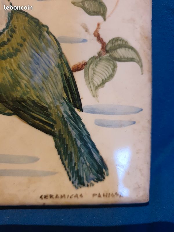 Lot de 5 carreaux ancien thèmes oiseaux (image 4)