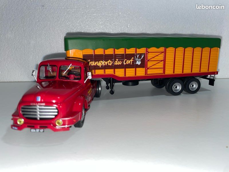 Miniature camion Willeme LC 610 transport du cerf | Usine A Gaz