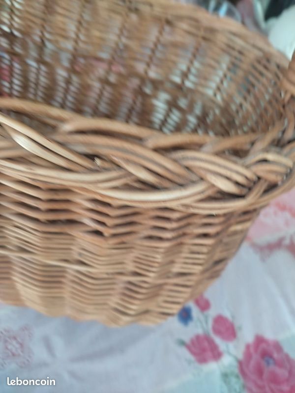 Kadax Grand Panier Osier Ovale Artisanale Main Brun (image 10)